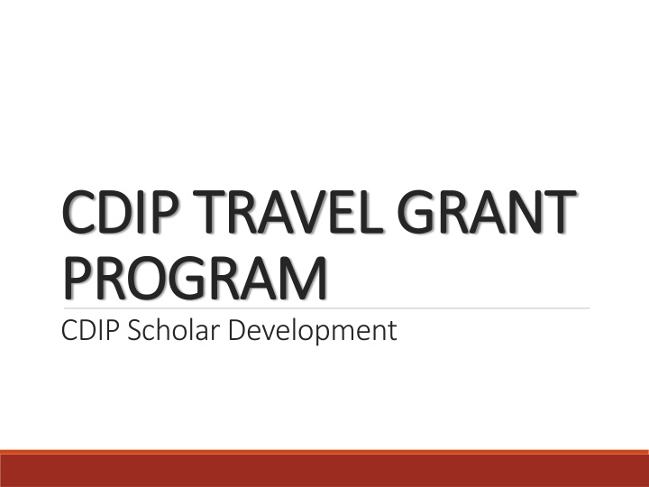 cdip travel grant cdip travel grant program