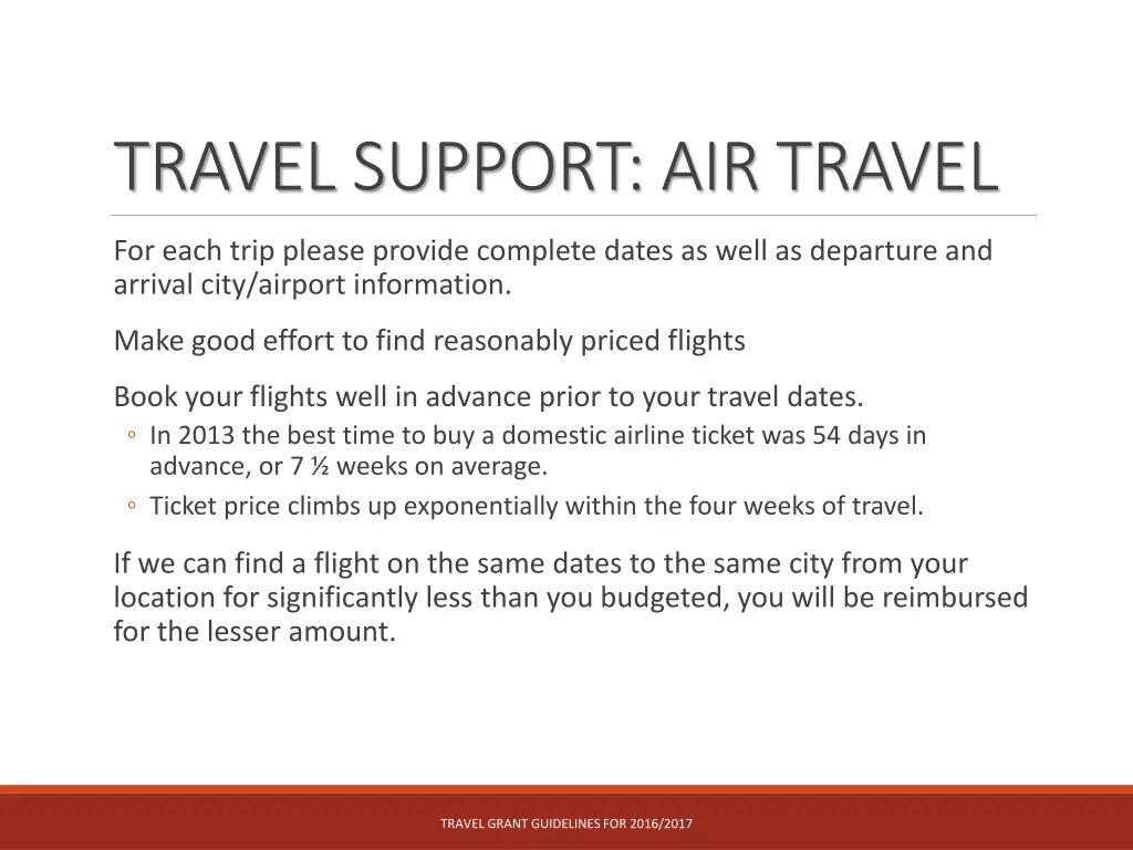 travel support air travel