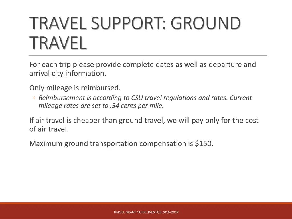 travel support ground travel