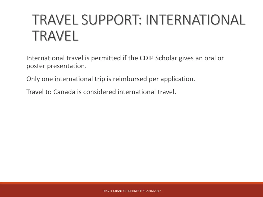 travel support international travel