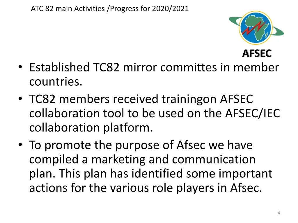 atc 82 main activities progress for 2020 2021 1