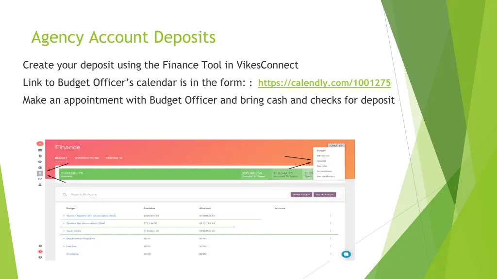 agency account deposits