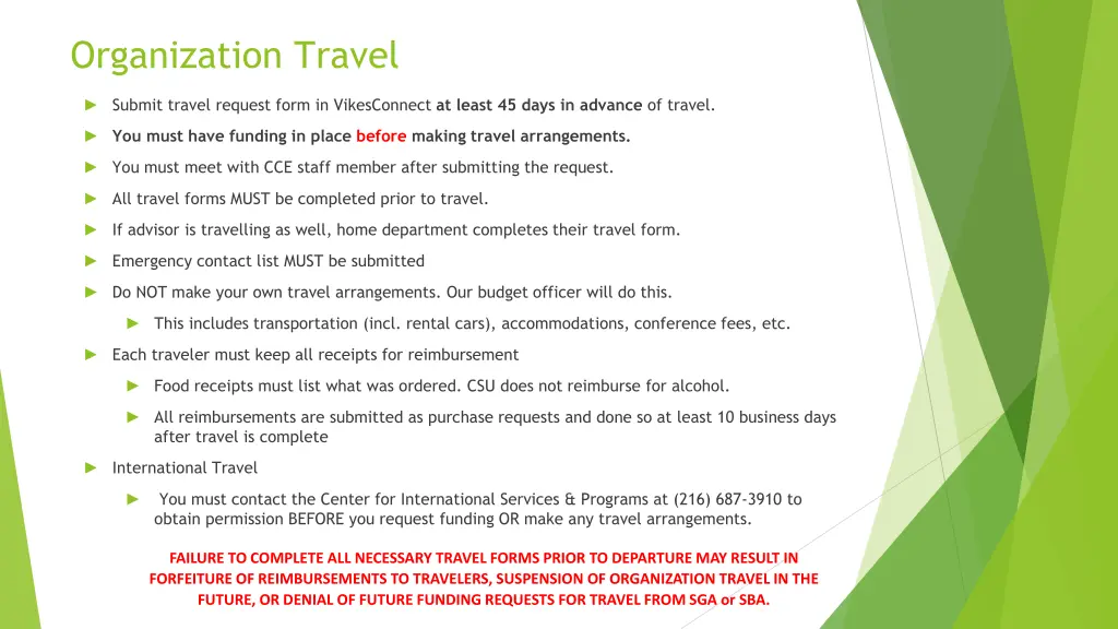 organization travel