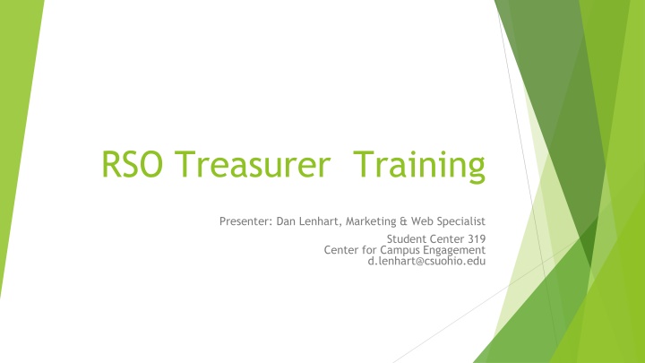 rso treasurer training