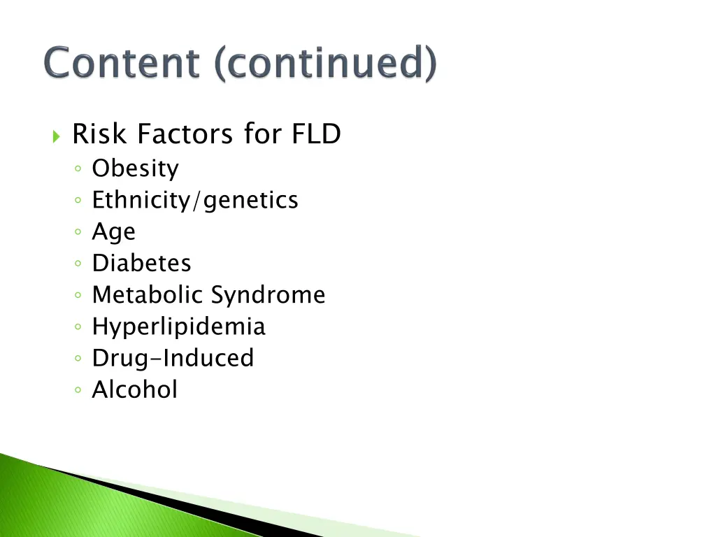risk factors for fld obesity ethnicity genetics
