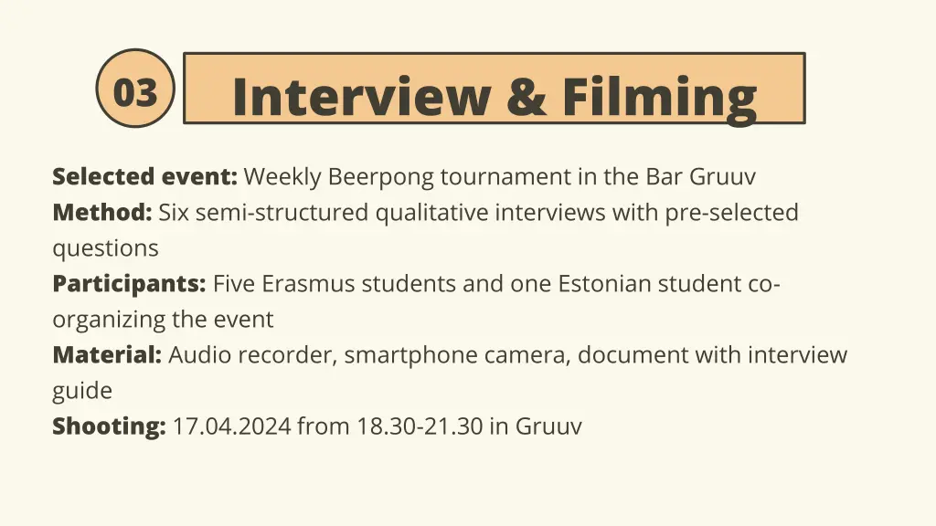 interview filming