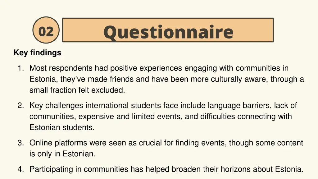 questionnaire 1