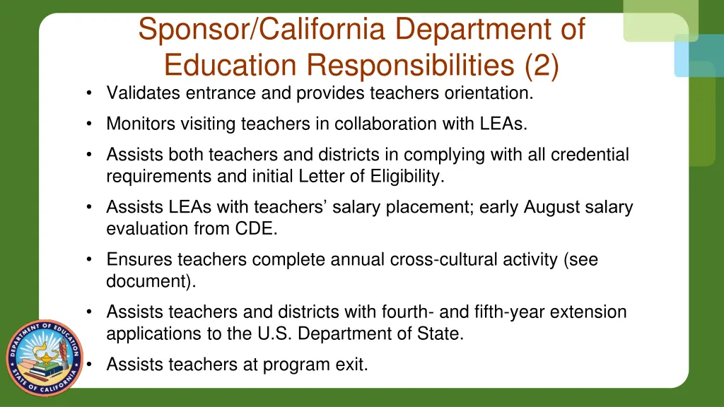 sponsor california department of education 1