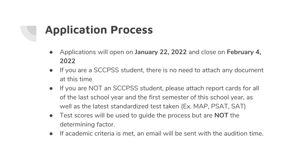 application process