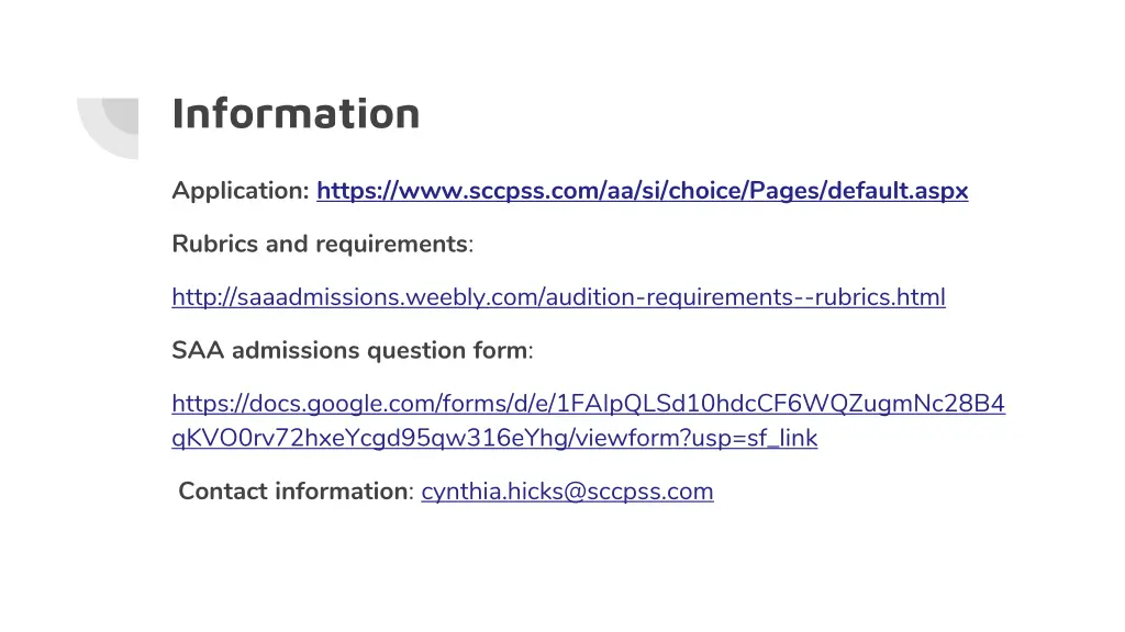information