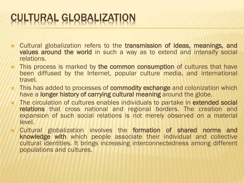 cultural globalization