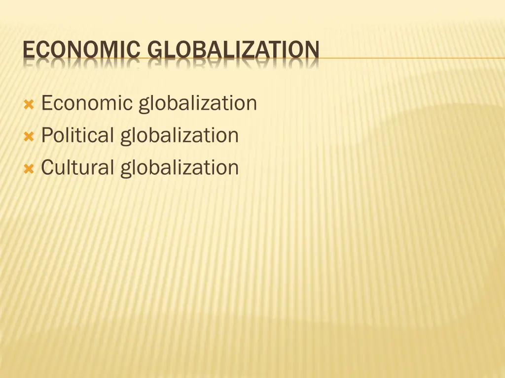 economic globalization