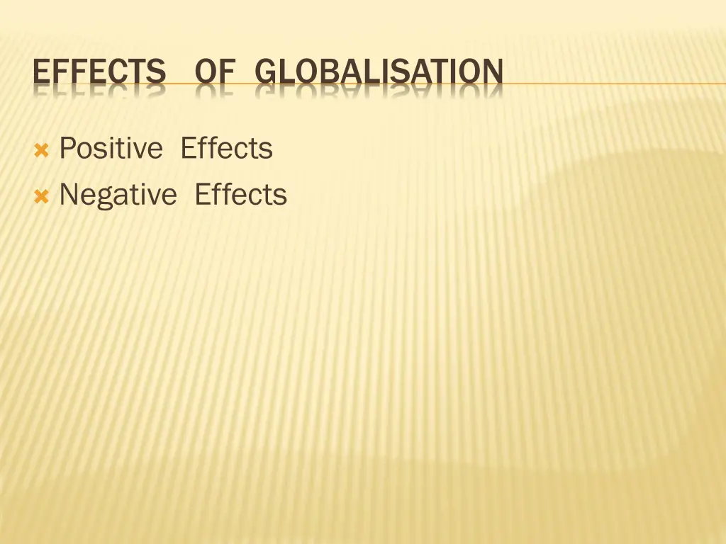 effects of globalisation