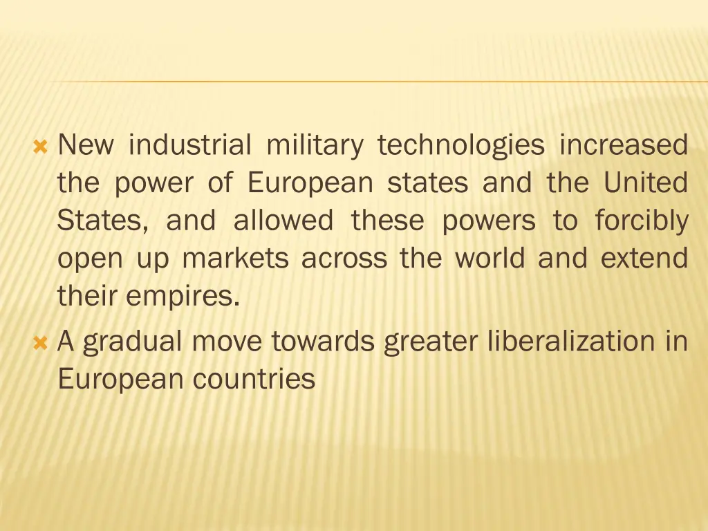 new industrial military technologies increased