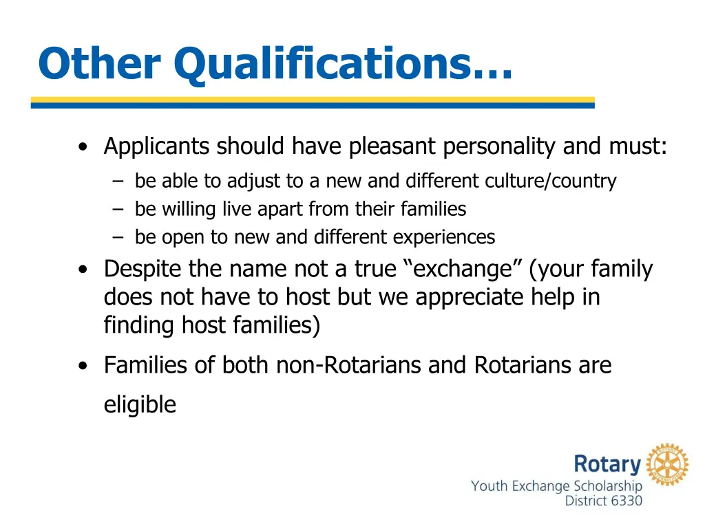 other qualifications