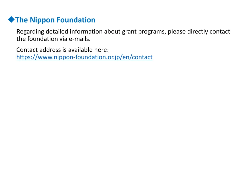the nippon foundation