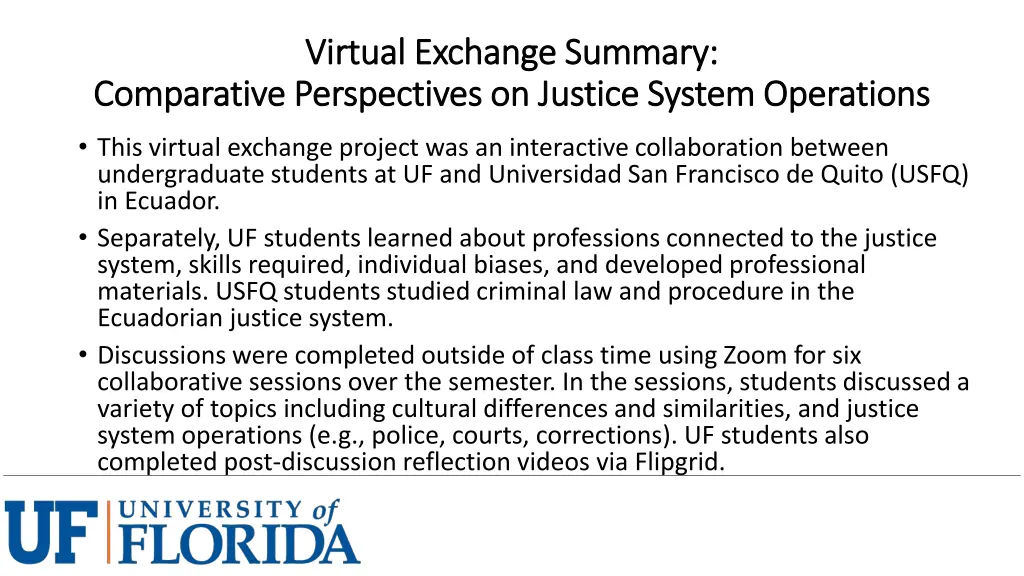 virtual exchange summary virtual exchange summary