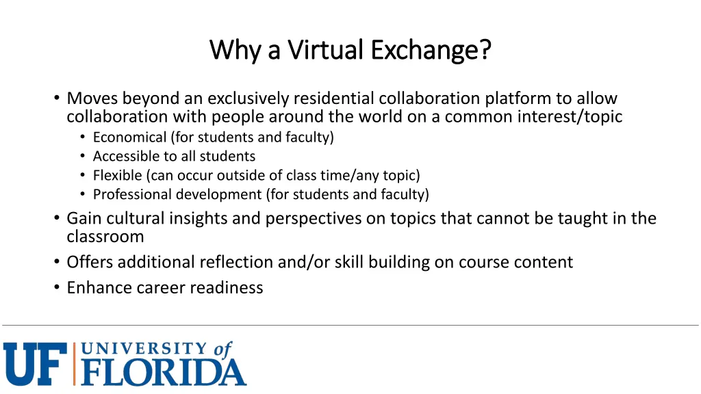 why a virtual exchange why a virtual exchange