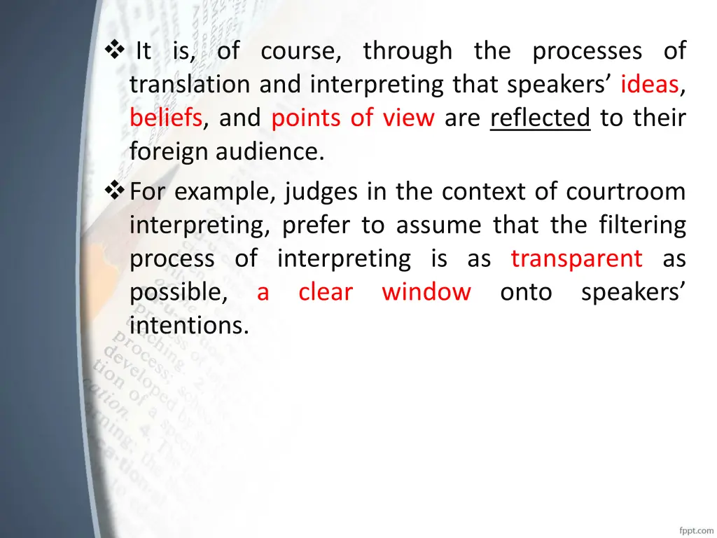 it is of course through the processes