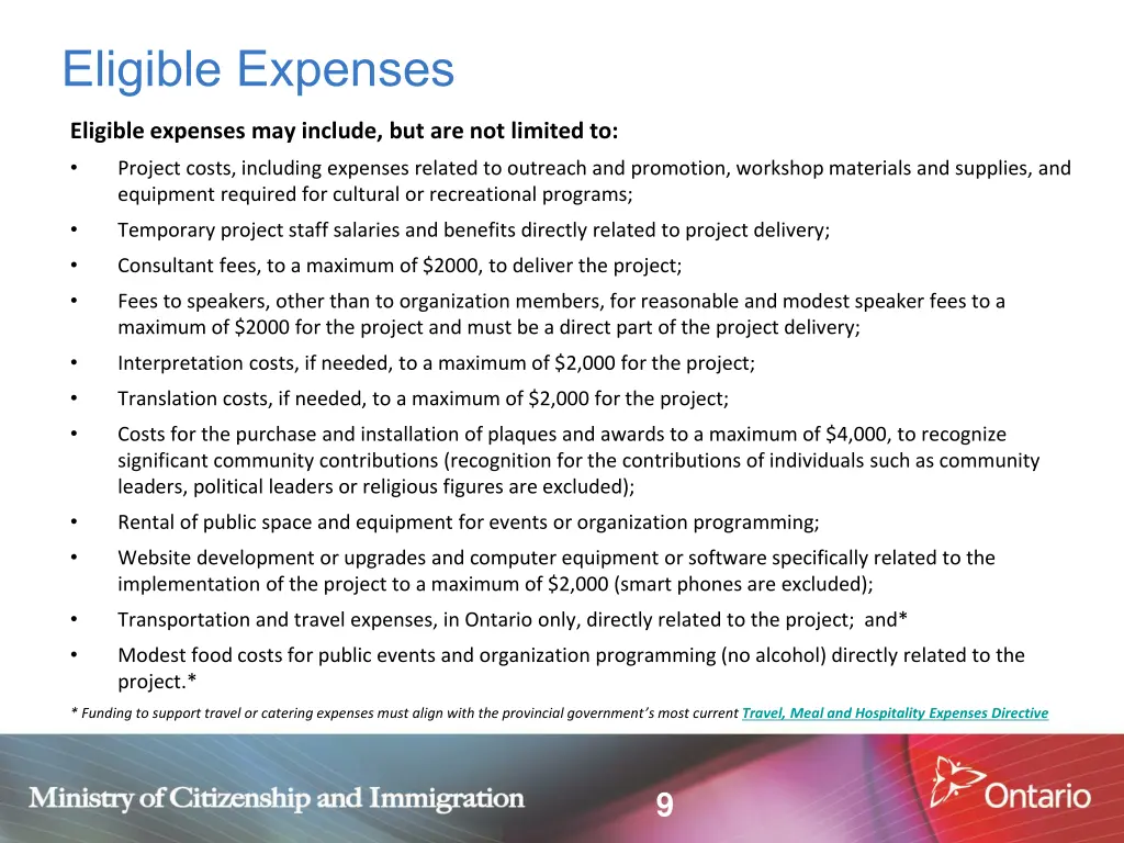 eligible expenses
