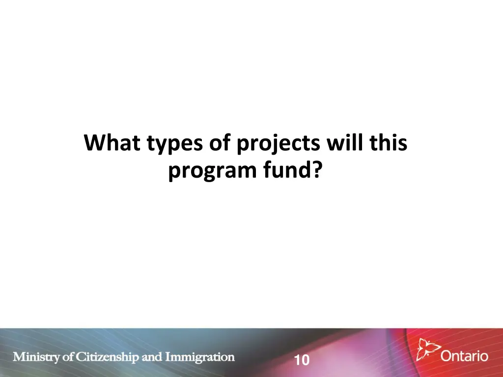 what types of projects will this program fund