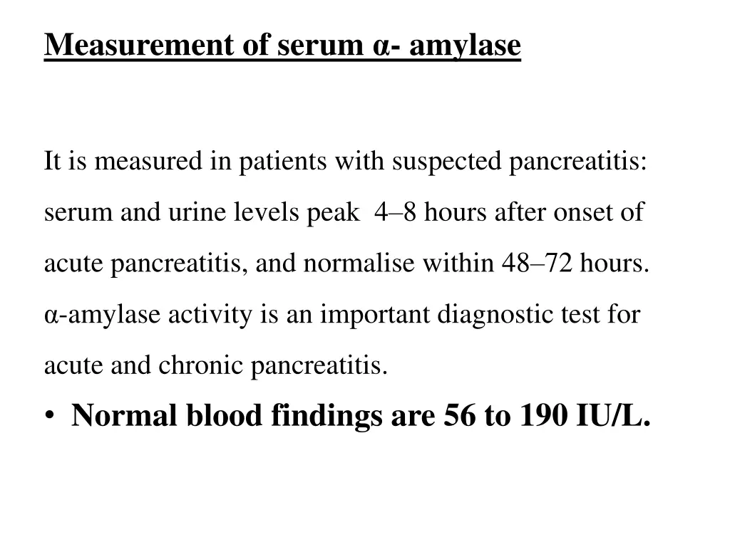 measurement of serum amylase