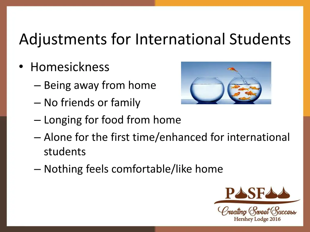 adjustments for international students