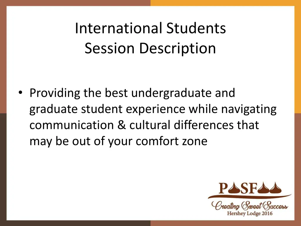 international students session description