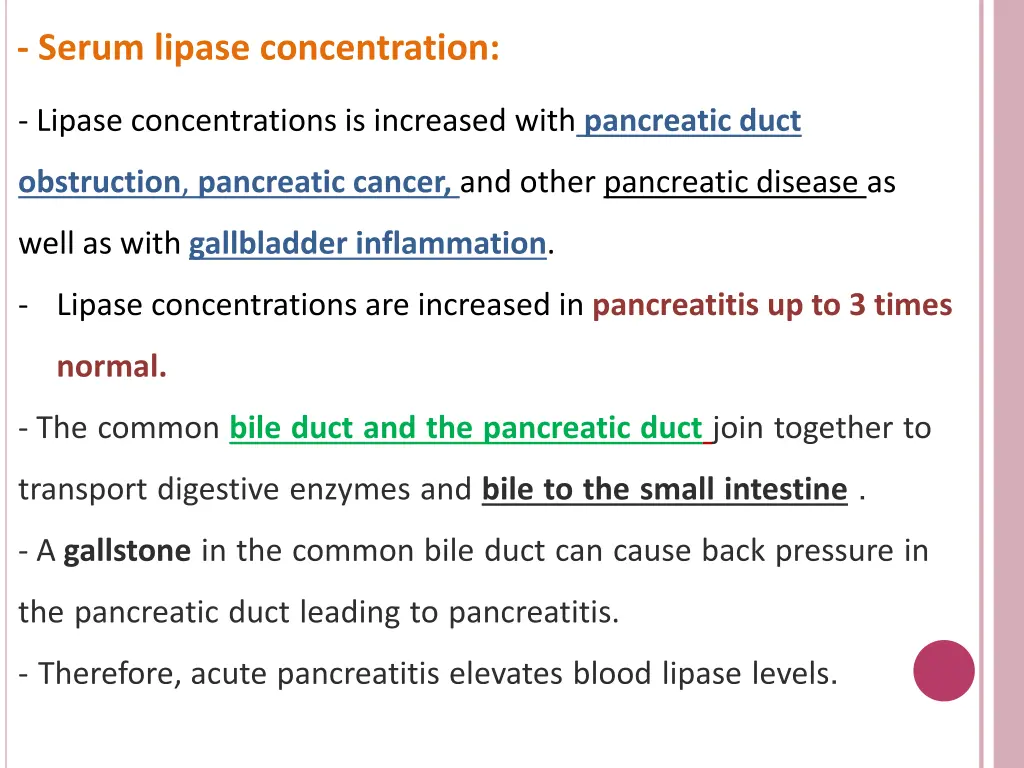 serum lipase concentration