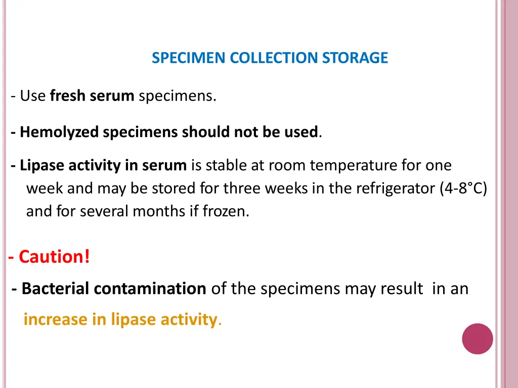specimen collection storage