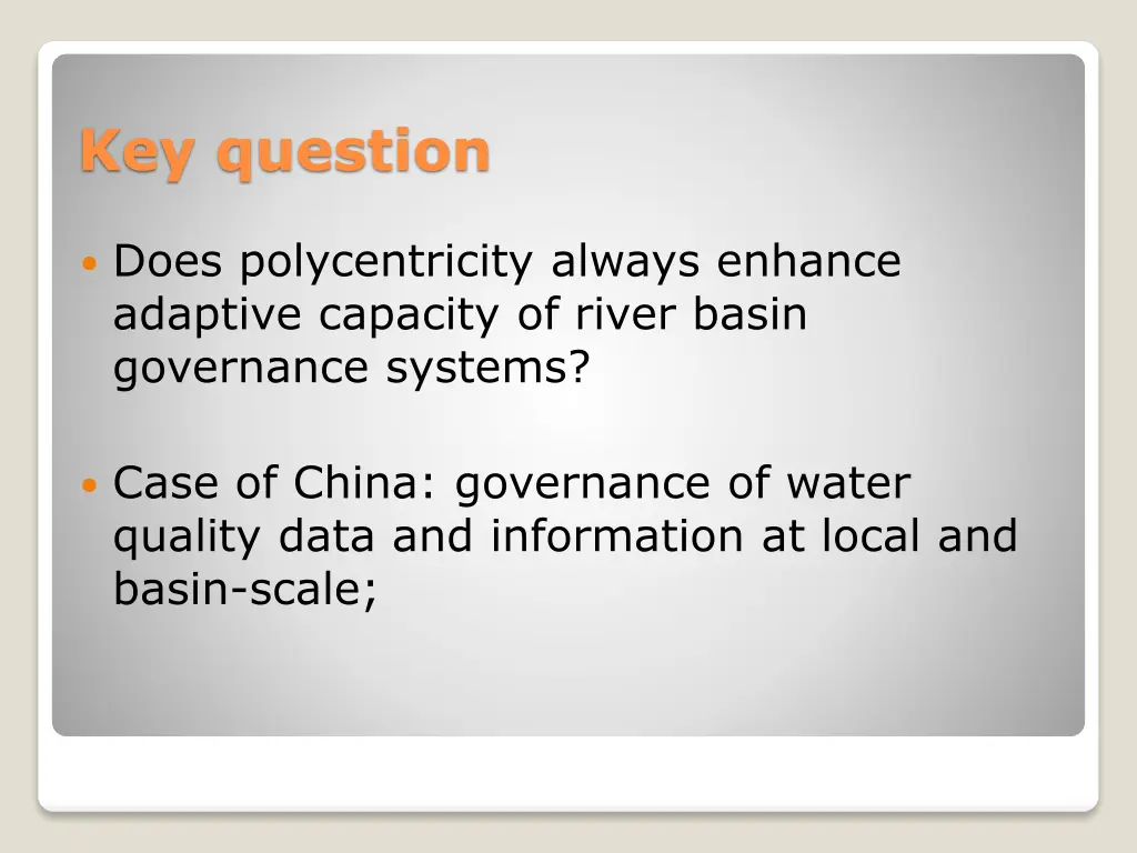 key question