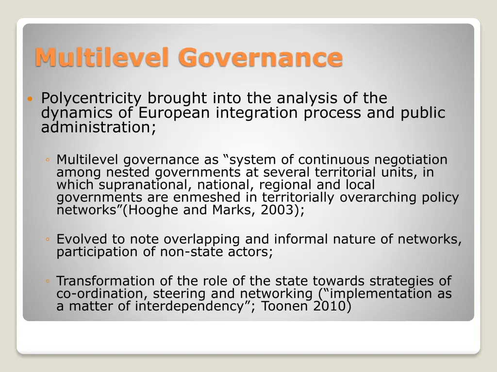 multilevel governance