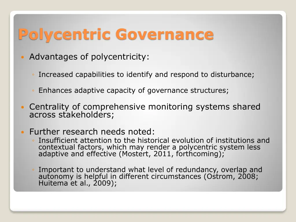 polycentric governance