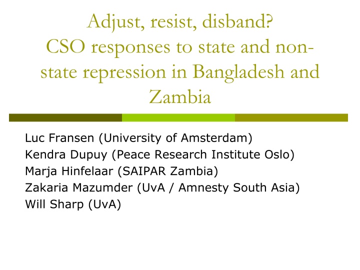 adjust resist disband cso responses to state