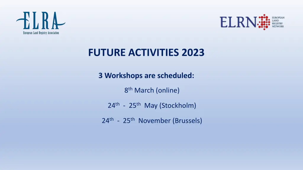 future activities 2023