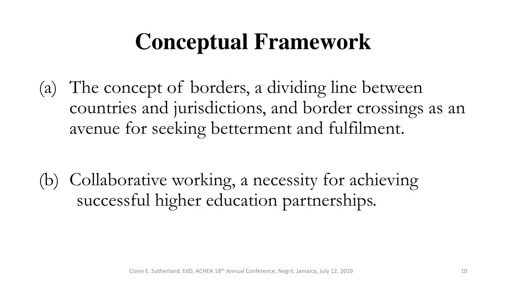 conceptual framework