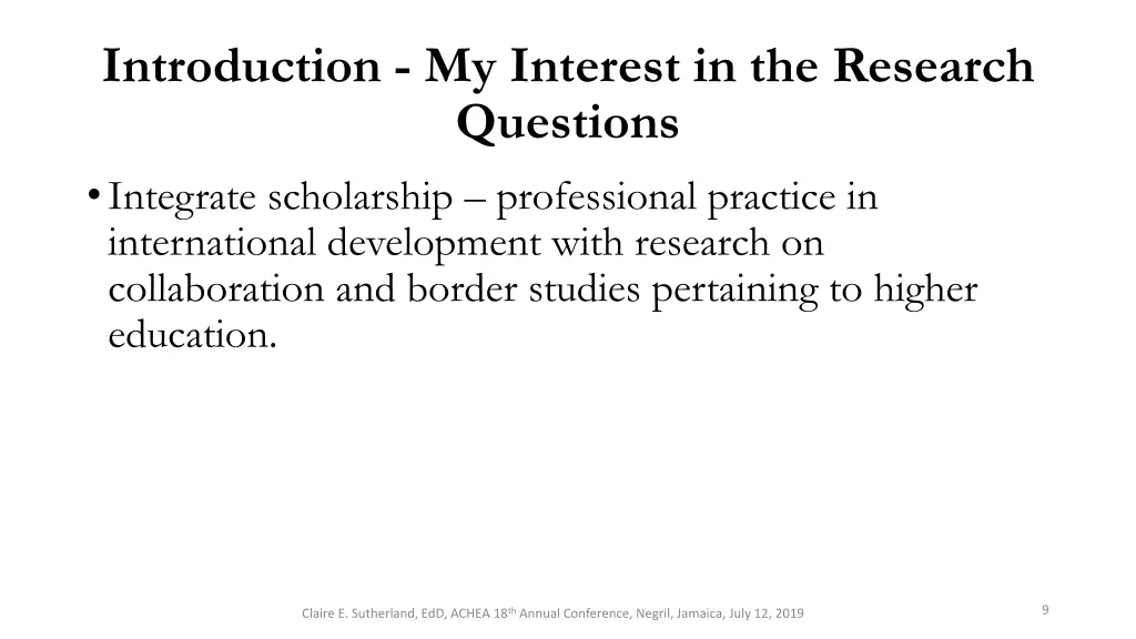 introduction my interest in the research