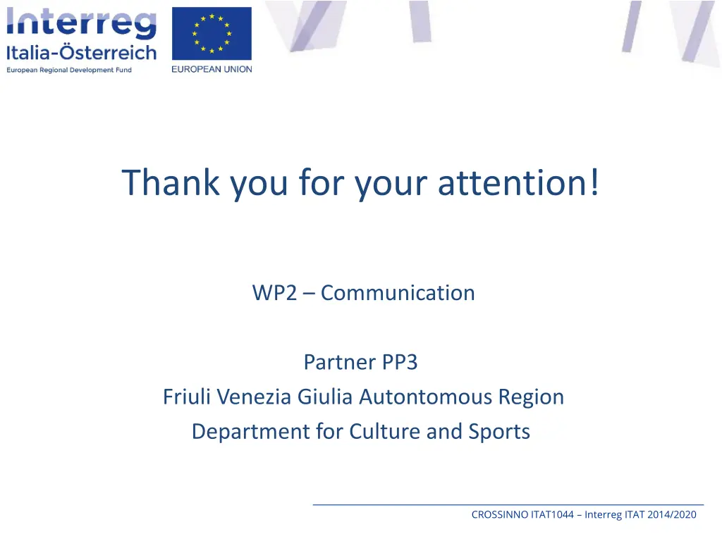 thank you for your attention