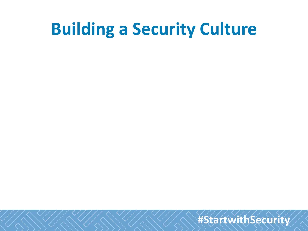 building a security culture