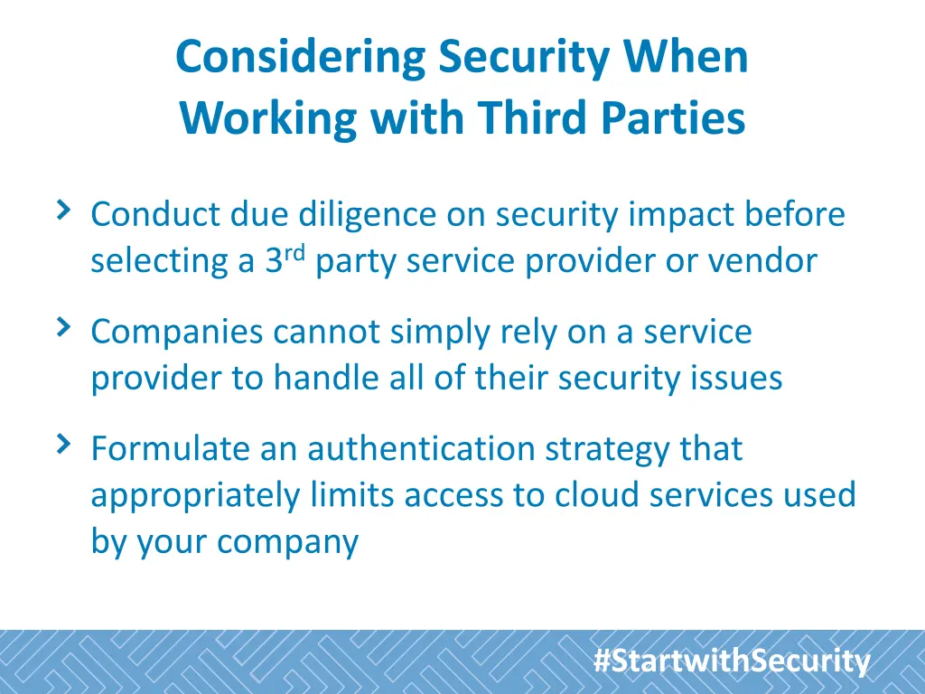 considering security when working with third 1