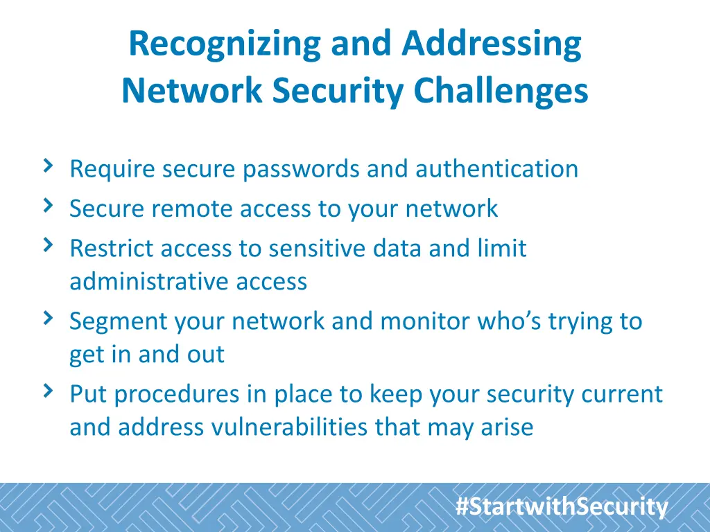 recognizing and addressing network security 1