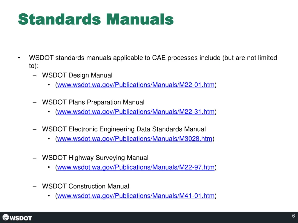 standards manuals standards manuals