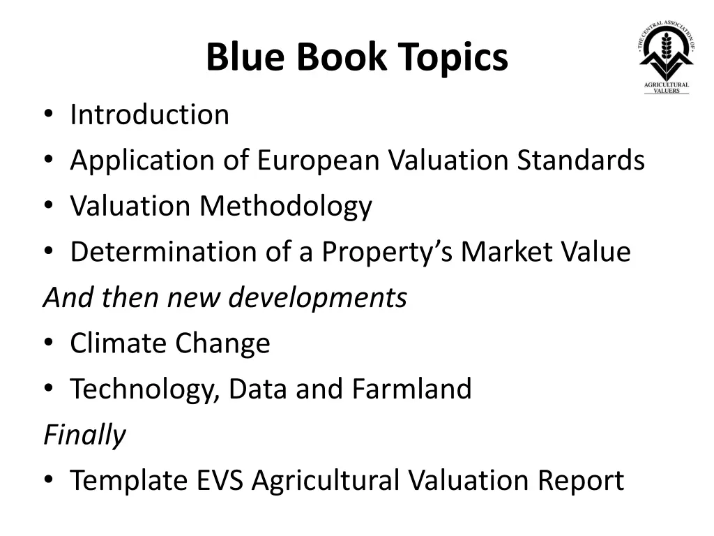 blue book topics