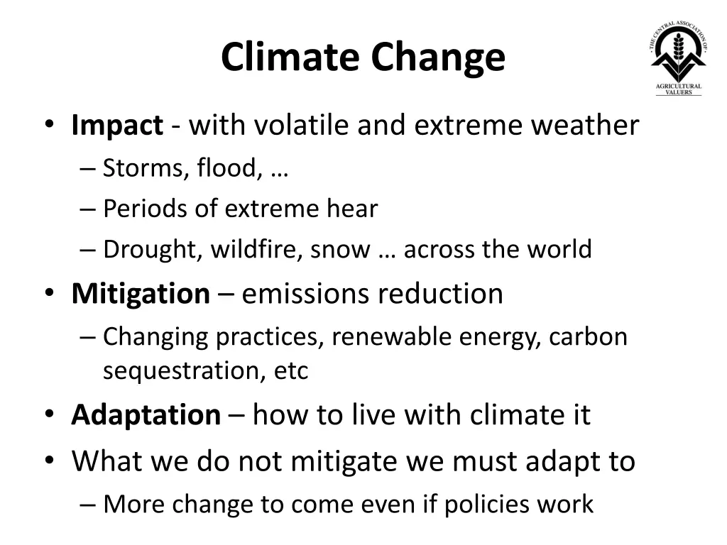 climate change