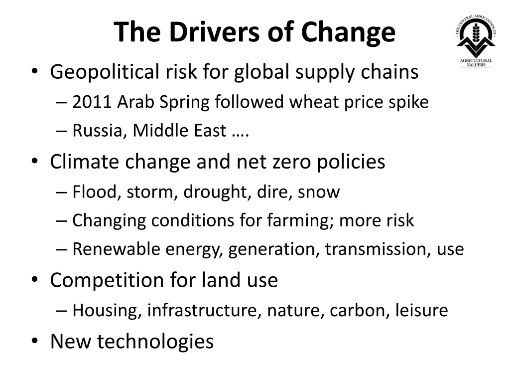 the drivers of change geopolitical risk