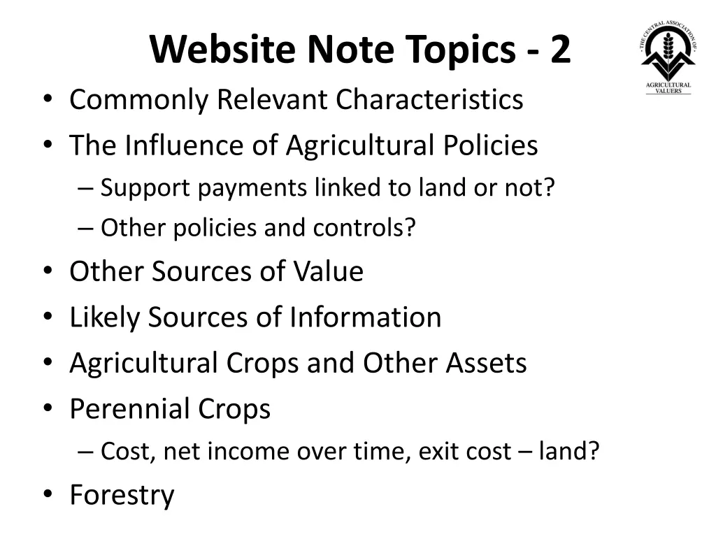 website note topics 2 commonly relevant