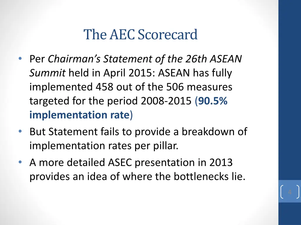 the aec scorecard