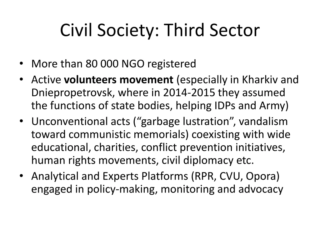 civil society third sector