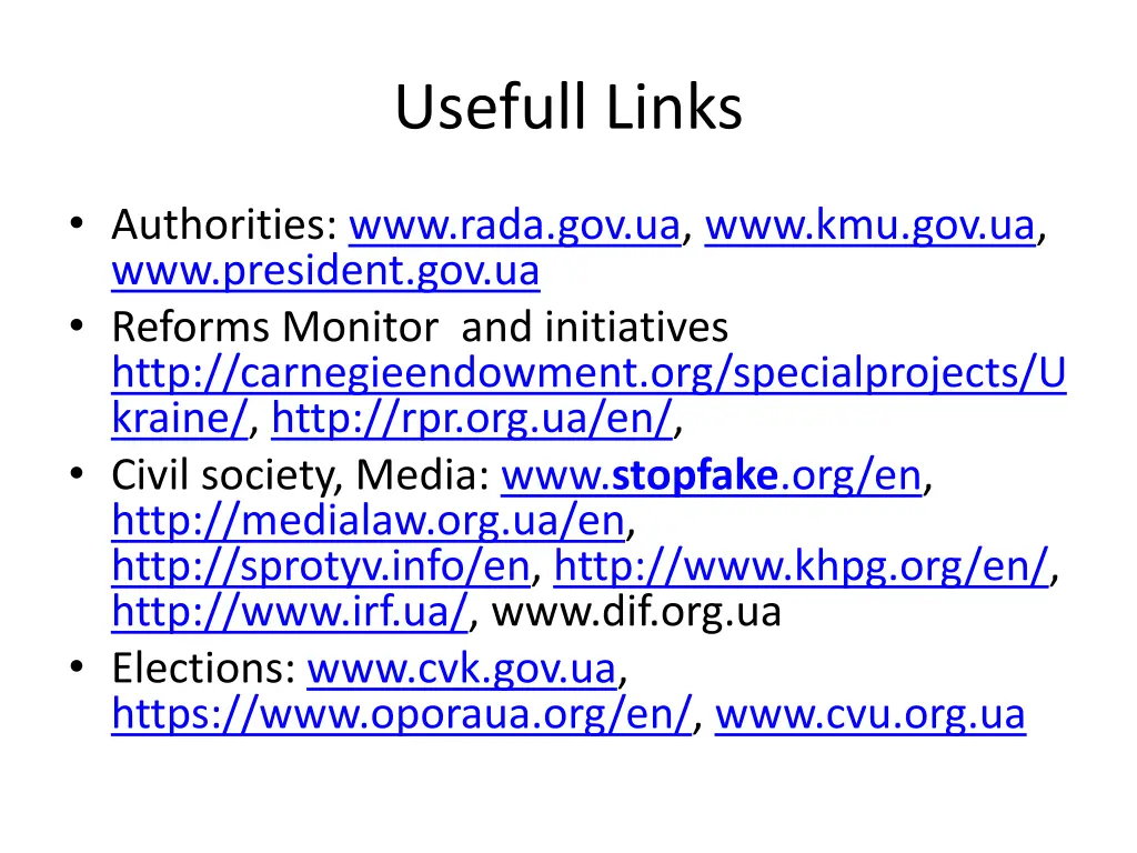 usefull links