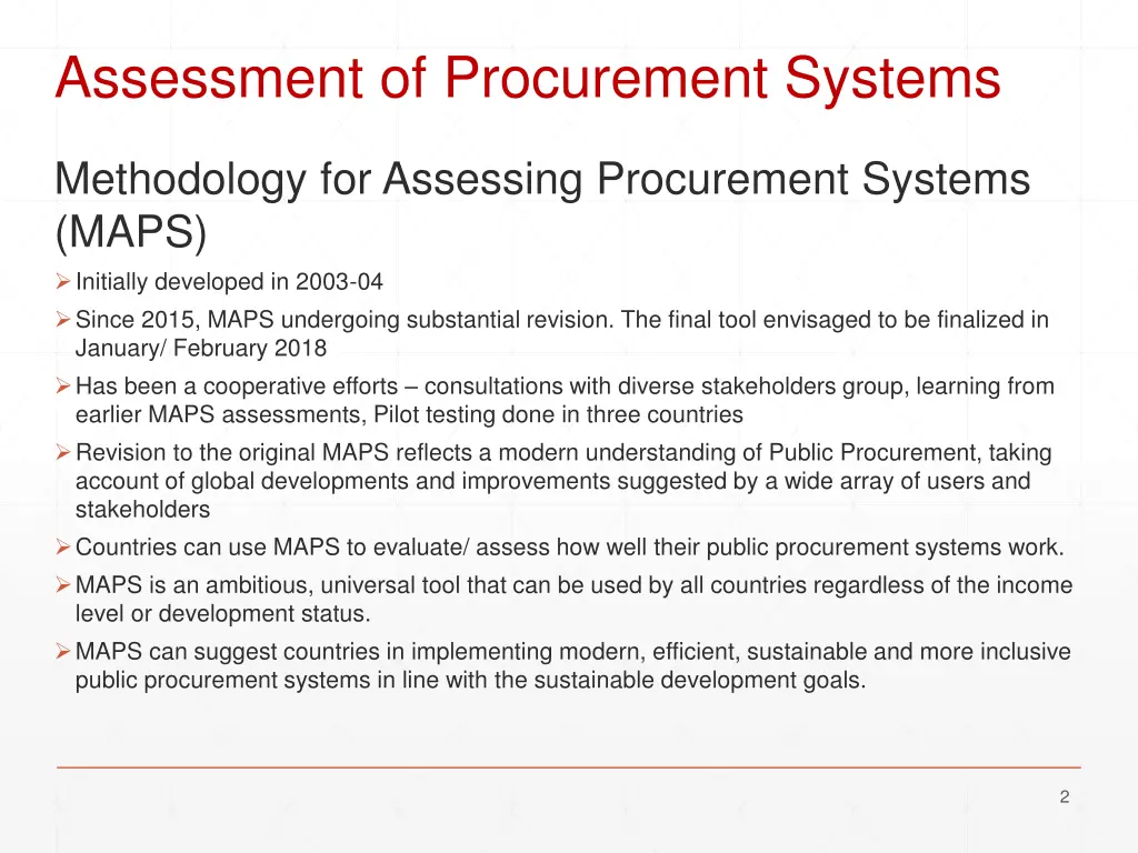 assessment of procurement systems 1